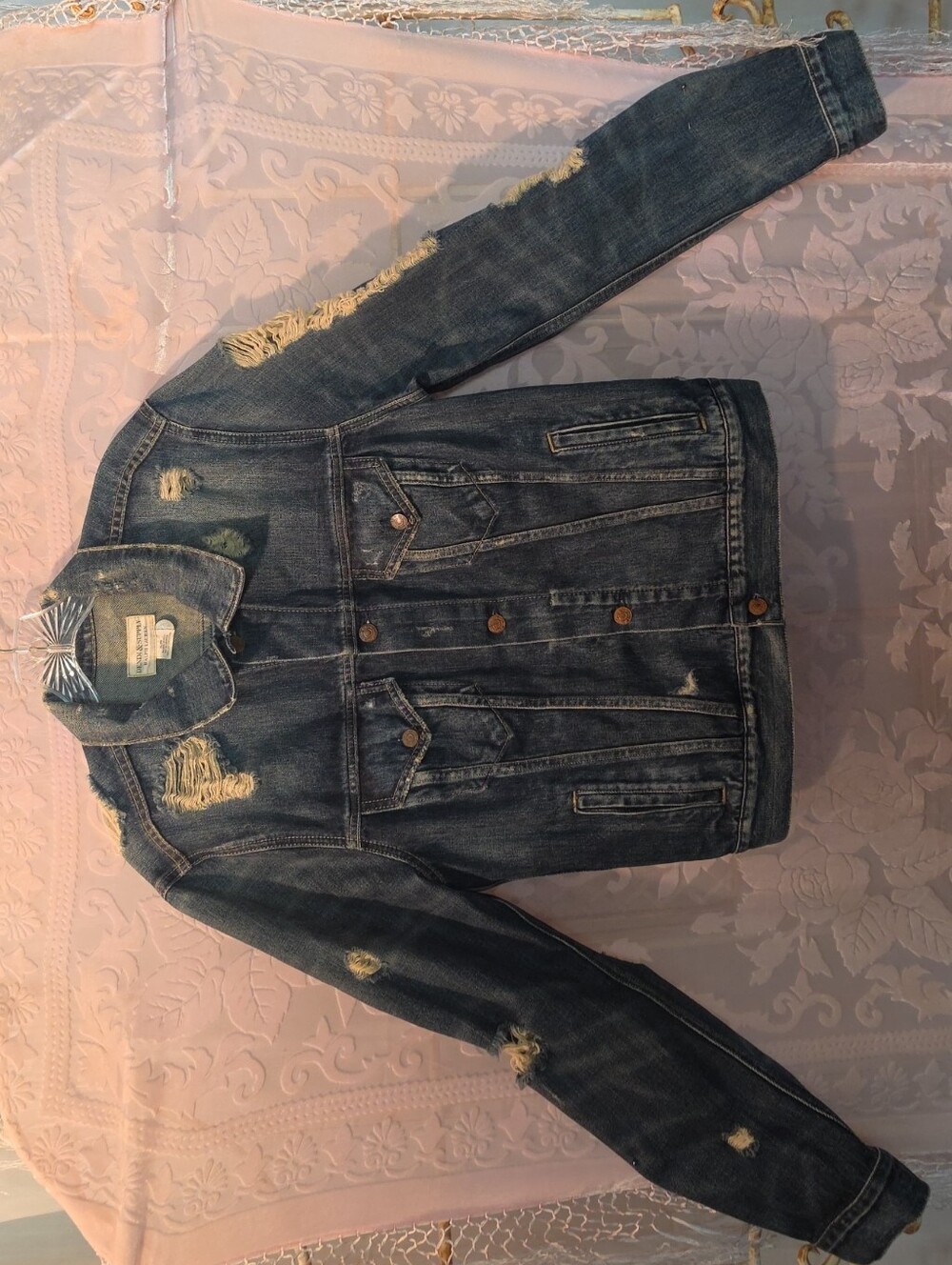 Denim & Supply Ralph Lauren Distressed Blue Denim Jacket